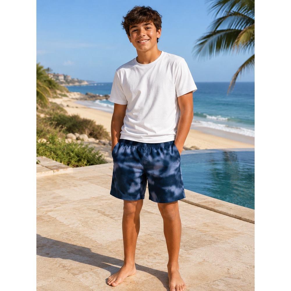 Adidas Primegreen Swim Board‎ Shorts Trunks w/Mesh Blue Camo Boys 13-14Y Large